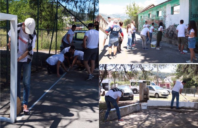 Omladina SD Bar uredila igralište na Tabiji