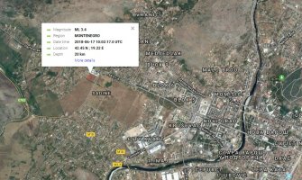 Zemljotres u Podgorici, epicentar 2 km od Tološa