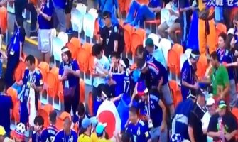 Japanci sakupljali smeće poslije utakmice (VIDEO)