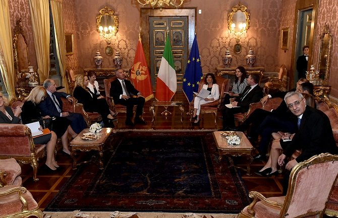 Đukanović : Želimo da sa Italijom dijelimo evropski sistem vrijednosti