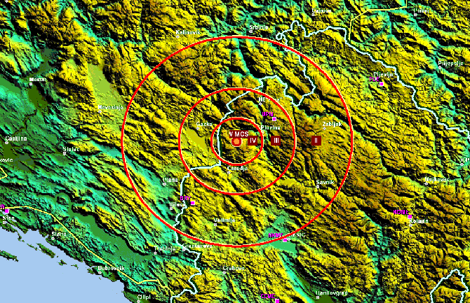 Registrovan zemljotres kod Plužina