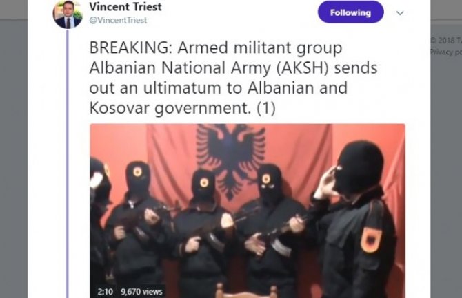  Albanska nacionalna armija prijeti Srbiji i Kosovu (VIDEO)