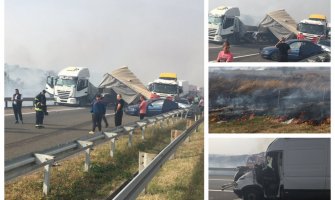 Lančani sudar u blizini KG: Zbog gustog dima sudarilo se 7 vozila, poginula jedna osoba(FOTO)