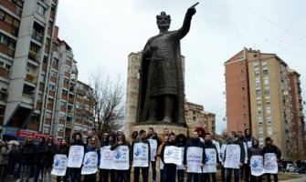 Protest studenata Prištinskog univerziteta: Gdje su ljudska prava Srba (FOTO)