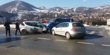  Sudar dva automobila i vozila ZIKS-a na obilaznici u Bijelom Polju(FOTO)