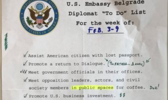 Zadaci američkih diplomata u Srbiji: Ispijanje kafe sa opozicijom, kupovina ajvara...