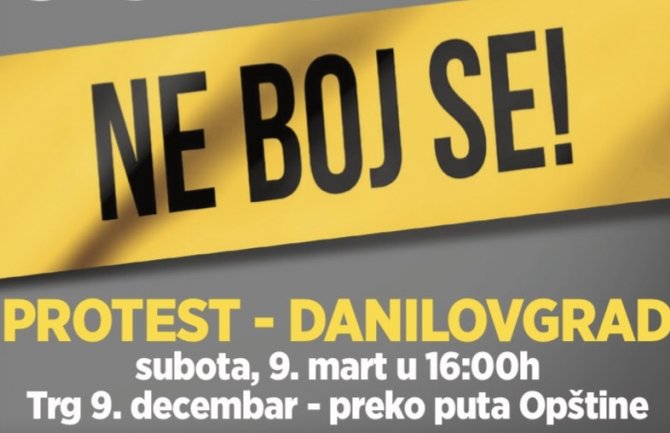 9. marta protest u Danilovgradu
