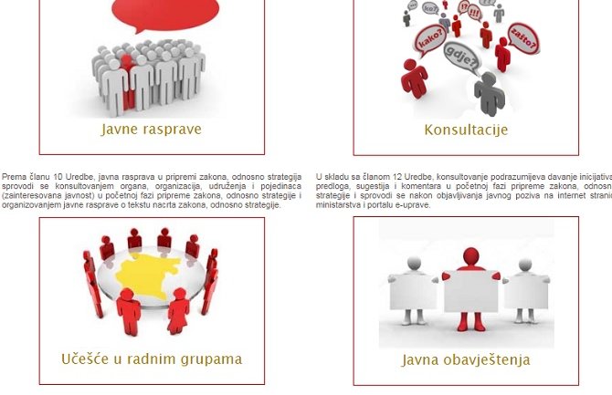 Počeo sa radom servis za javne rasprave na strateška dokumenta i zakone koje donosi Vlada