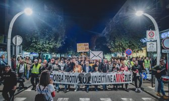 Završen osmi protest u Podgorici: Najavljena blokada sistema do ispunjenja zahtjeva (FOTO)
