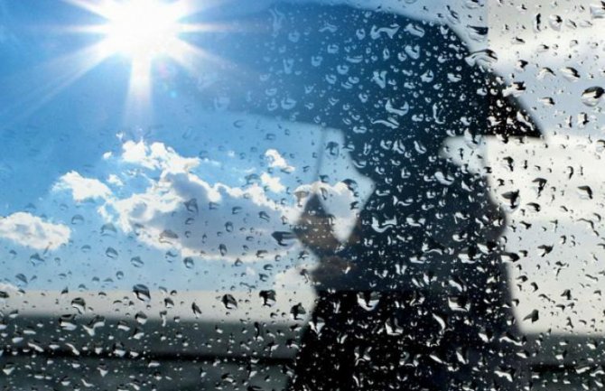 Sunčano, poslijepodne uslovi za kišu