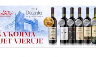 Za vina Plantaža na Decanteru - 7 medalja, a za Vranac rezerva ZLATO