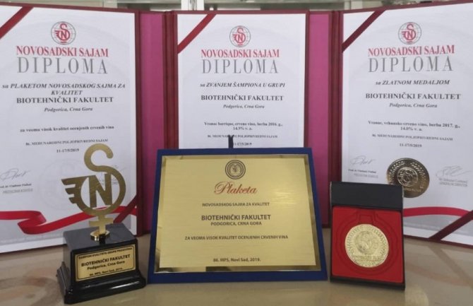 Biotehnički fakultet UCG - šampion kvaliteta vina na Međunarodnom poljoprivrednom sajmu