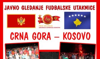 Javno gledanje utakmice Crna Gora-Kosovo na trgu Slobode u Nikšiću