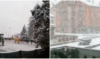 Pao snijeg u Italiji i Austriji (VIDEO)