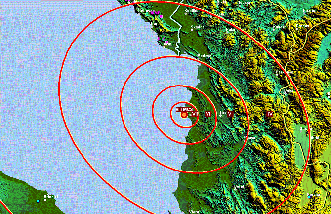 Dva jaka zemljotresa u Albaniji,  treslo i u Crnoj Gori 