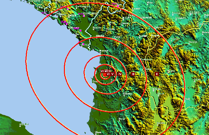 Novi jači zemljotres u Albaniji, osjetio se i u Crnoj Gori
