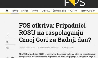 Portal FOS Media uputio izvinjenje povodom neistinite informacije