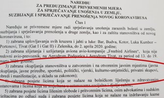 Spriječiće se sva okupljanja građana, kao i ona u organizaciji sveštenih lica