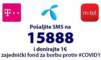 Od danas donacije SMS-om na broj 15888: Zajednička borba protiv virusa korona