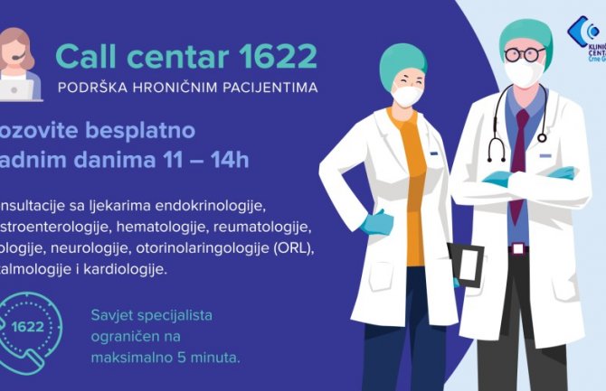 1622 besplatan Call centar za hronične pacijente