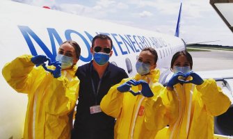Avion Montenegro airlines-a opet leti za Frankfurt po crnogorske državljane:  Zajedno letimo, zajedno pobjeđujemo