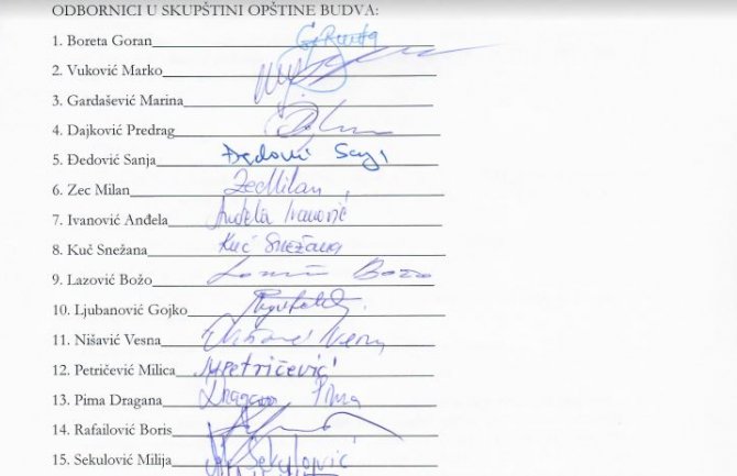 Odbornici DPS-a iz Budve tražili mišljenje Ministarstva prije sjutrašnje sjednice