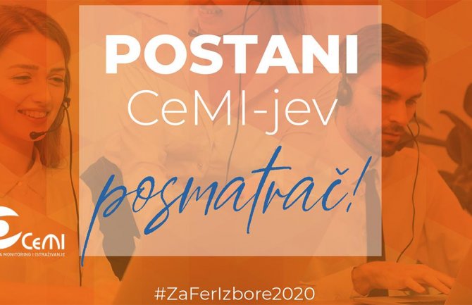 CeMI poziva građane da se prijave za posmatrače na predstojećim izborima