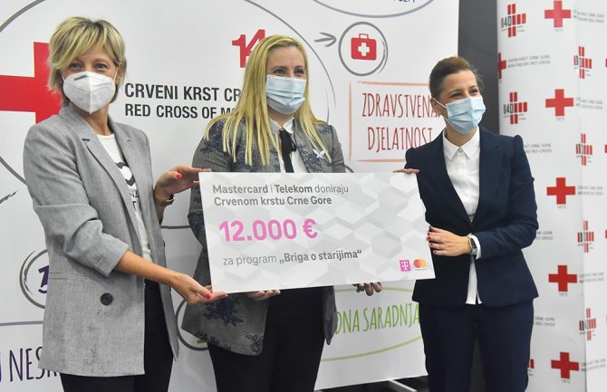 Crvenom krstu Crne Gore donirano 12 hiljada eura