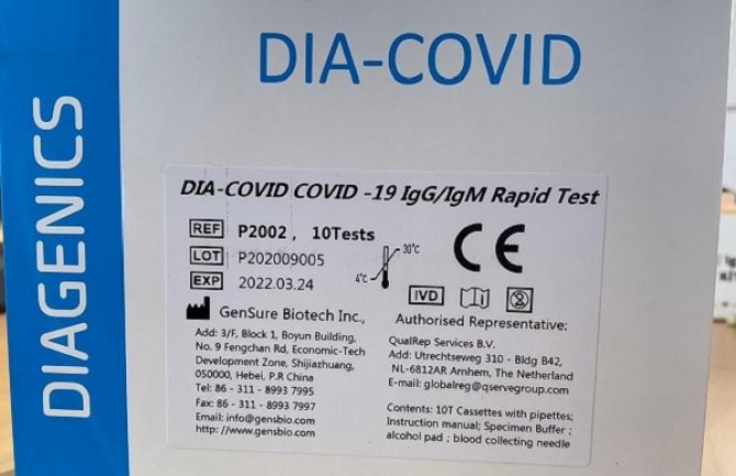 Brčvak  donira građanima Crne Gore 11.200 brzih testova za otkrivanje koronavirusa