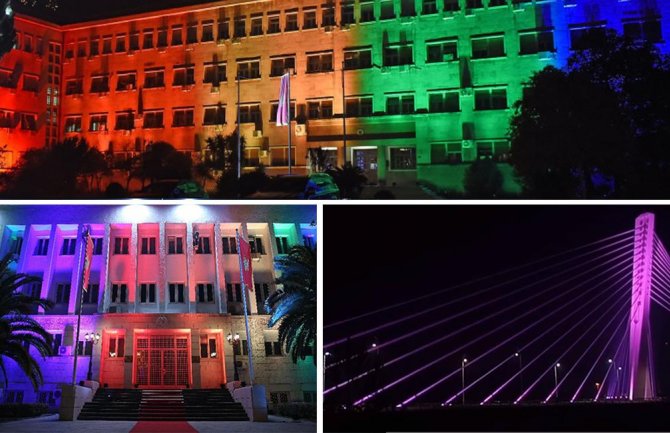 Osvjetljavanjem institucija i objekata dali podršku Montenegro Prajdu i LGBTIQ osobama
