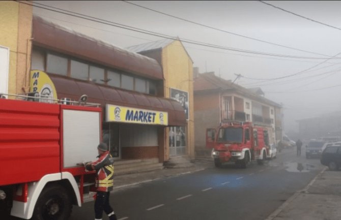 Požar u supermarketu u Pljevljima 