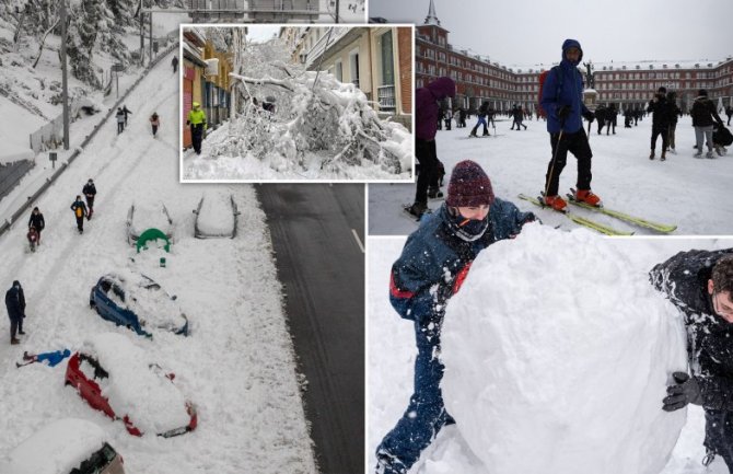 Španci užurbano čiste snijeg prije novog ledenog talasa