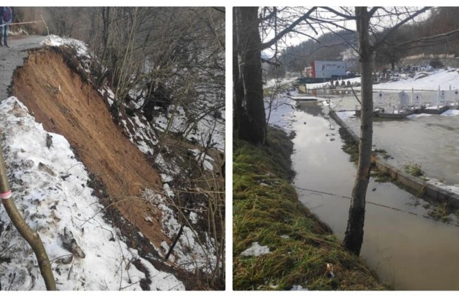 B. Polje: Poplave i odroni na brojnim lokacijama, evakuisana porodica, groblje u Potkrajcima pod vodom