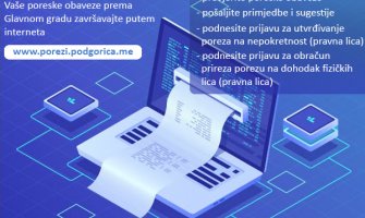 Građani Podgorice se o poreskim obavezama mogu informisati elektronskim putem