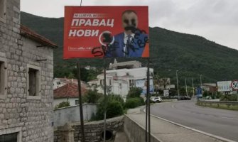 Uništen bilbord u Herceg Novom sa likom Katića, ispisana poruka 