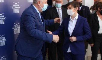 Susret Krivokapića i Brnabićke u Atini