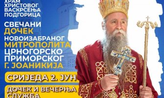 Sjutra doček Mitropolita crnogorsko-primorskog Joanikija