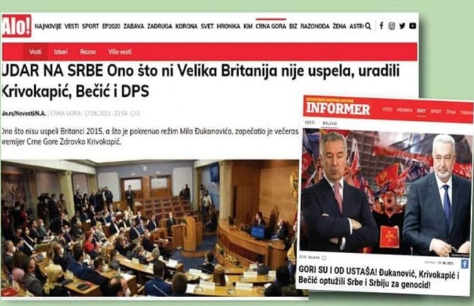 Kampanja iz Srbije: Izmislili tvrdnje da su Srbi proglašeni genocidnim, Krivokapića optužuju za izdaju