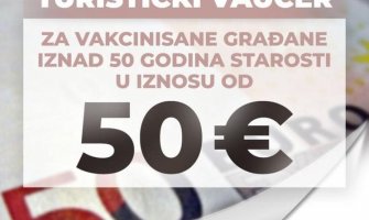 Za vakcinisane u julu turistički vaučer od 50 eura