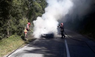 Izgorjelo vozilo na putu Pljevlja-Đurđevića Tara