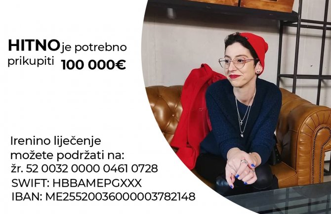 Apel za pomoć Ireni Crnčević: 30-godišnjakinji potrebno 100.000 za liječenje u Turskoj