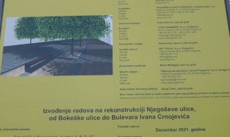 Počela rekonstrukcija Njegoševe ulice, Vuković: Centru grada vraćamo stari sjaj