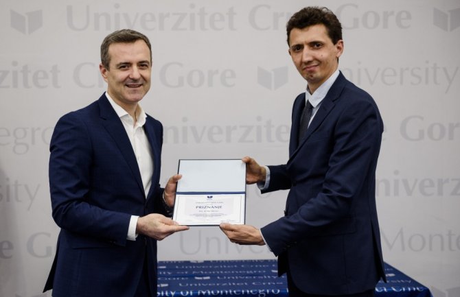 Doc. dr Ilija Moric dobitnik Priznanja Univerziteta Crne Gore