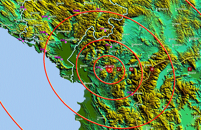 Zemljotres u Albaniji, osjetio se i u Crnoj Gori