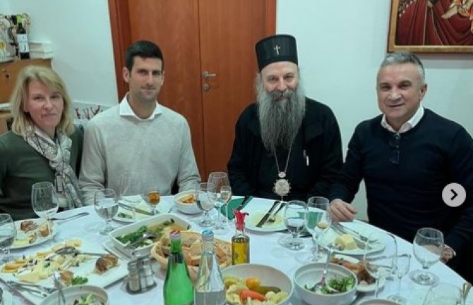 Novak sa roditeljima kod patrijarha Porfirija