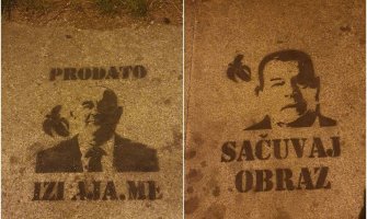 Grafiti na podgoričkim ulicama na račun poslanika SNP-a