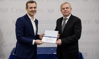 Profesor Saša Knežević dobitnik Priznanja Univerziteta Crne Gore