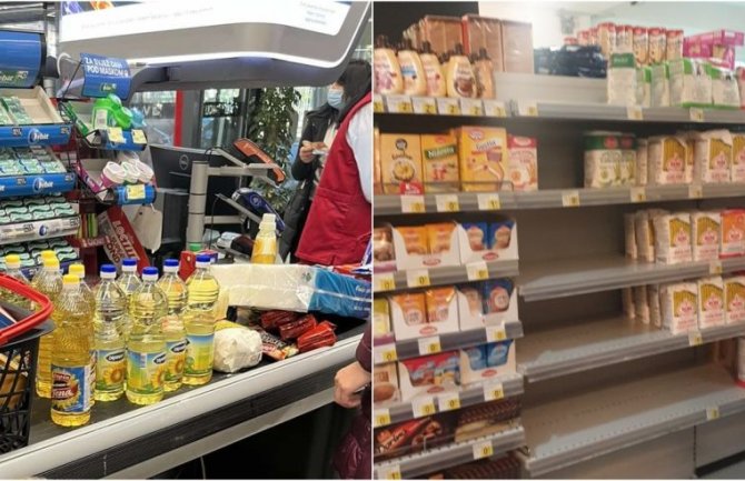 Ogromna gužva zbog kupovine brašna i ulja, limitirana kupovina