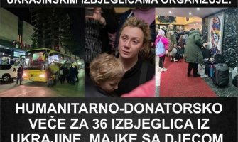 Humanitarno - donatorsko veče za pomoć izbjeglicama iz Ukrajine u ponedeljak u Bijelom Polju