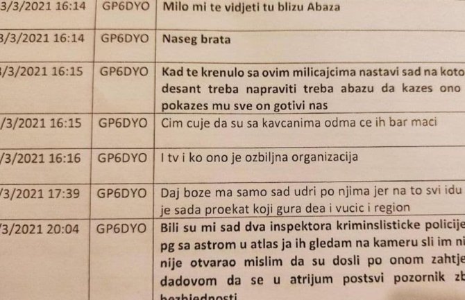 Vukotić policijskom šefu:  